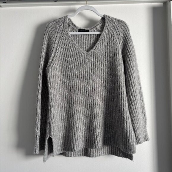 Sanctuary Gray Knit Chunky Slouchy Alpaca Blend Sweater size XL - Picture 1 of 9